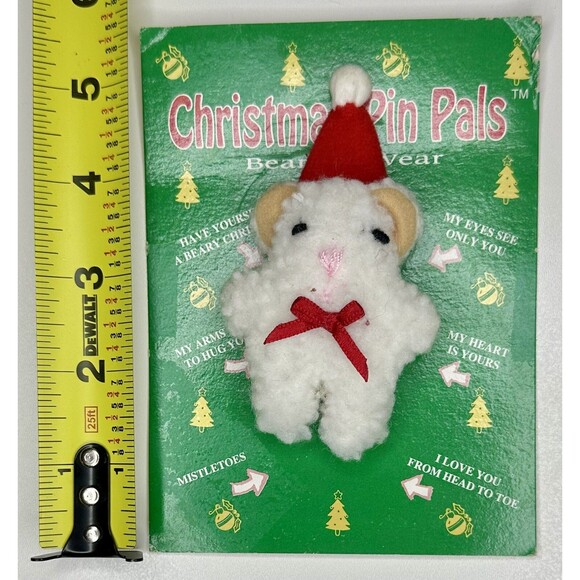 Beverly Hills Teddy Bear Co. Christmas Pin Pals Santa Bear Pin New In Package - Picture 3 of 3